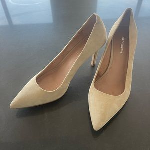 206 COLLECTIVE GENUINE TAN SUEDE NUDE PUMPS 8.5